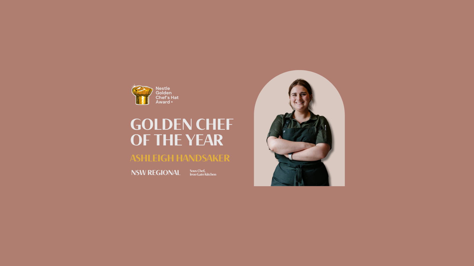 Iron Gate Kitchen Sous Chef Ashleigh Handsaker Wins 2026 Nestlé Golden Chef’s Hat Award